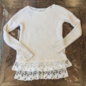 Abercrombie & Fitch Knit and Lace Sweater